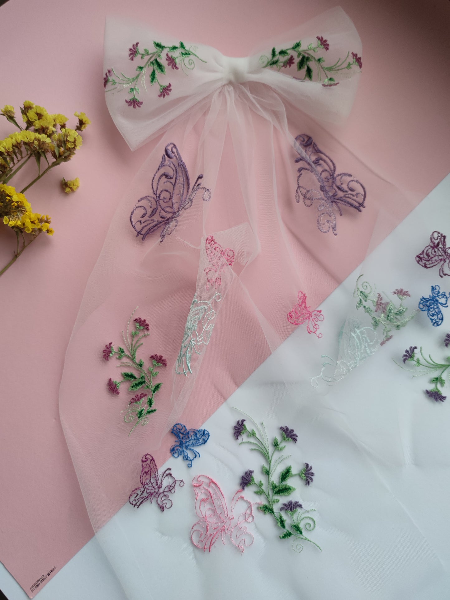 Enchanted Bloom: Floral Bow Wedding Veil