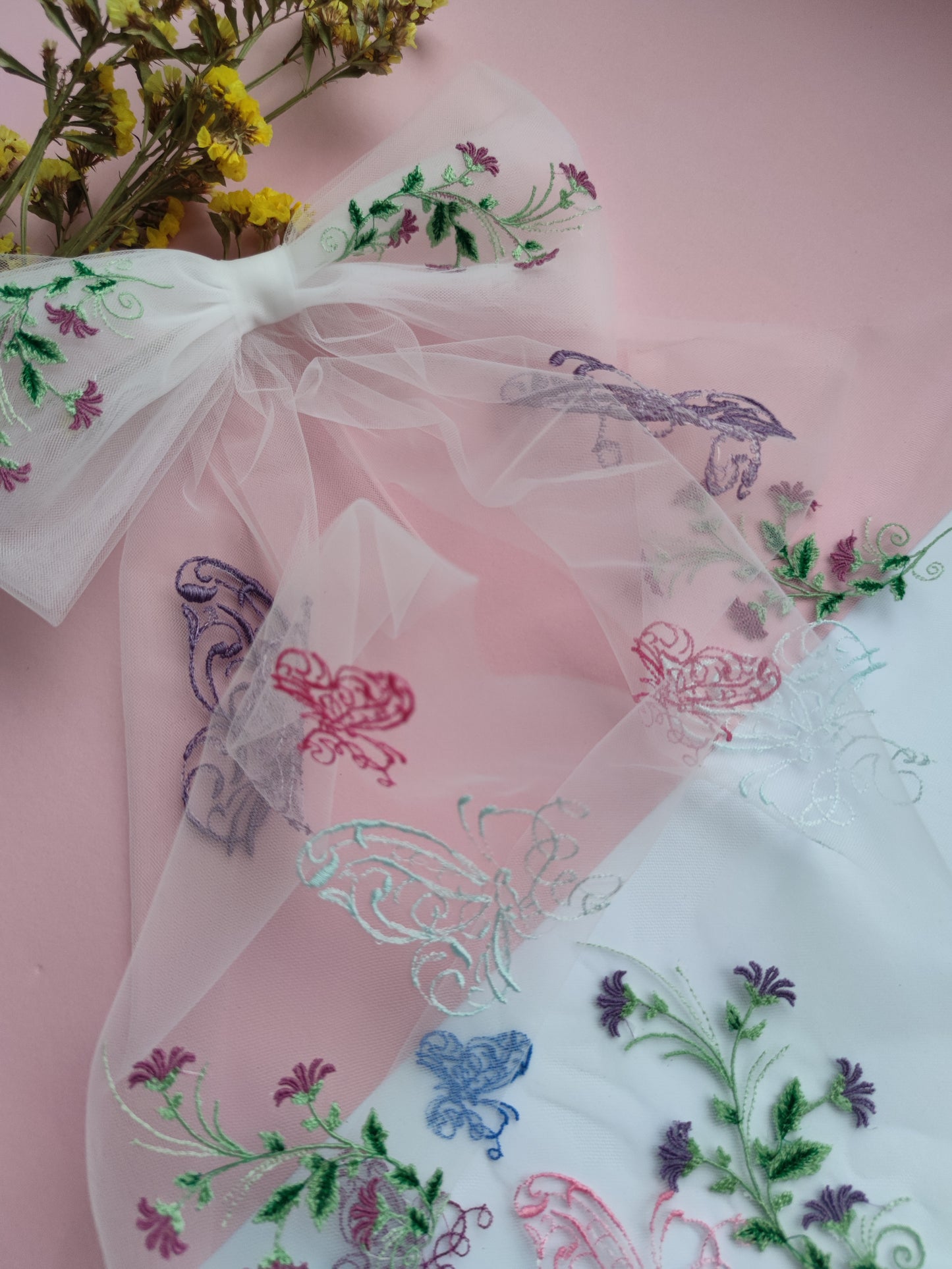 Enchanted Bloom: Floral Bow Wedding Veil