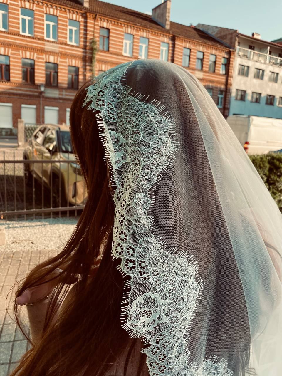 Mantilla Bridal Veil with Chantilly Lace