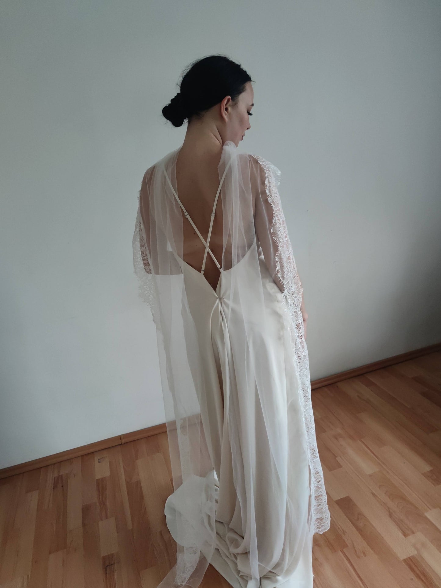 Chantilly Lace Bridal Scarf- Handmade Wedding Accessory