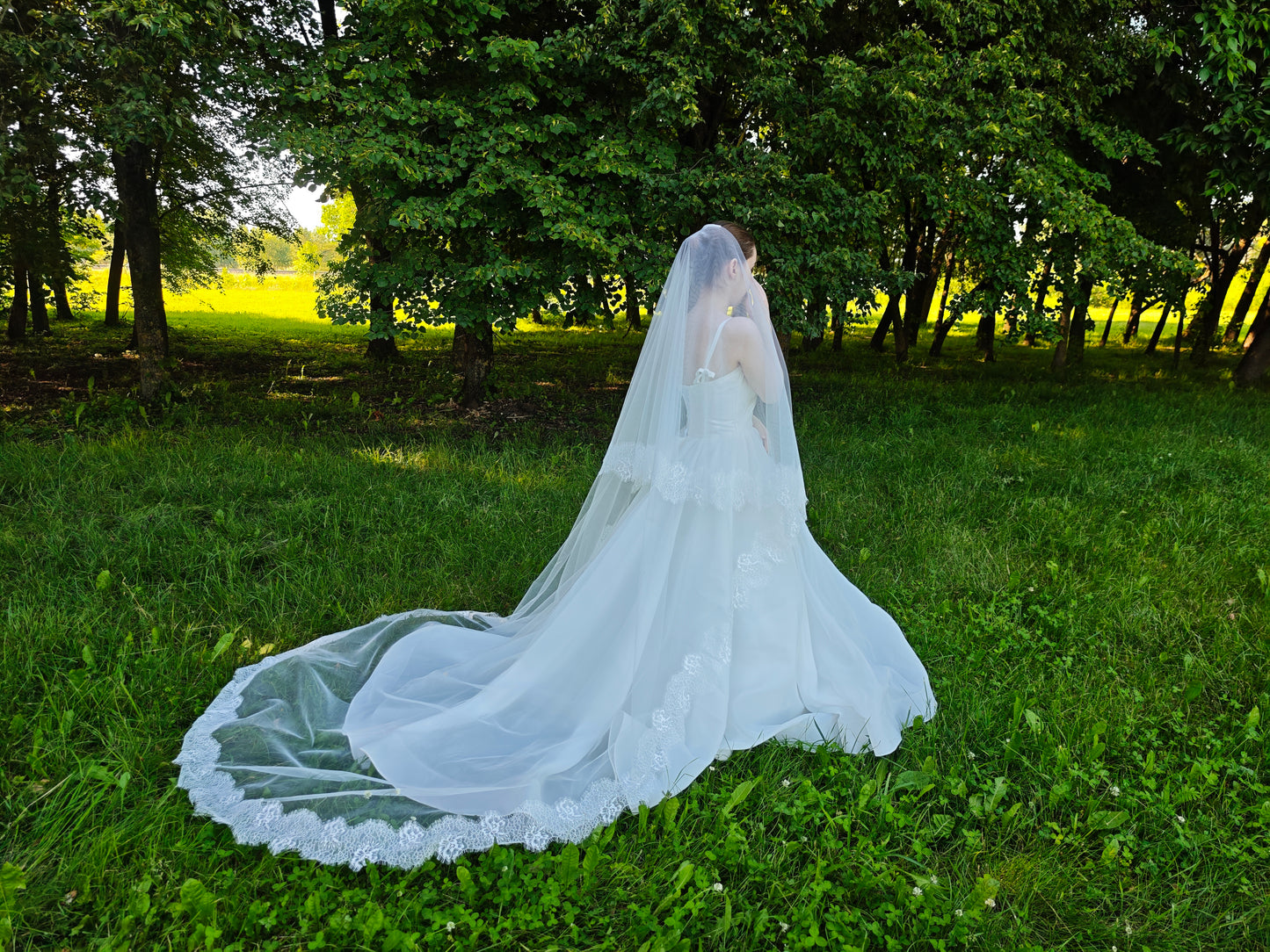 Two-Tier Bridal Veil with Blusher, Light Ivory