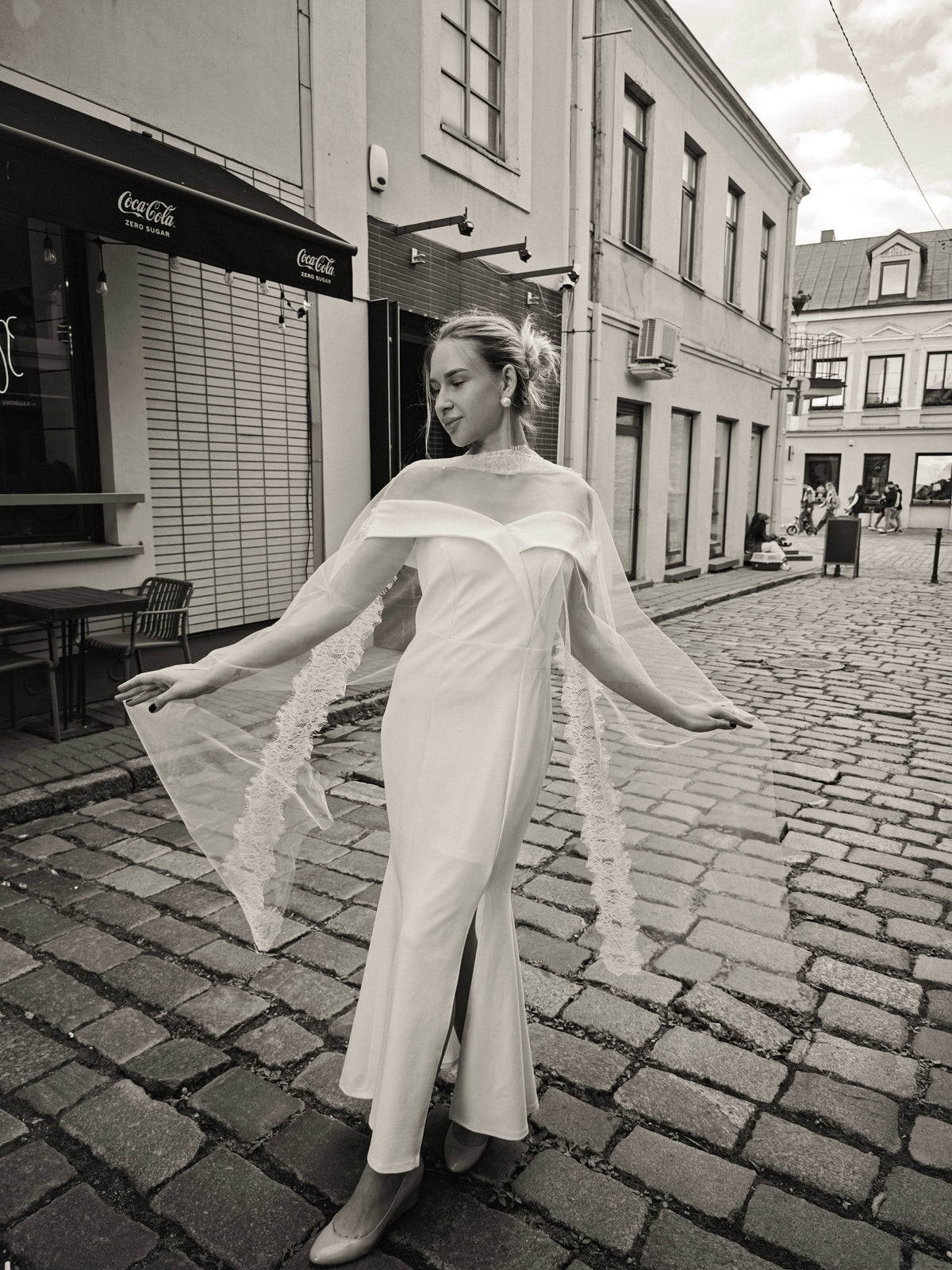 Chantilly Lace Bridal Scarf- Handmade Wedding Accessory