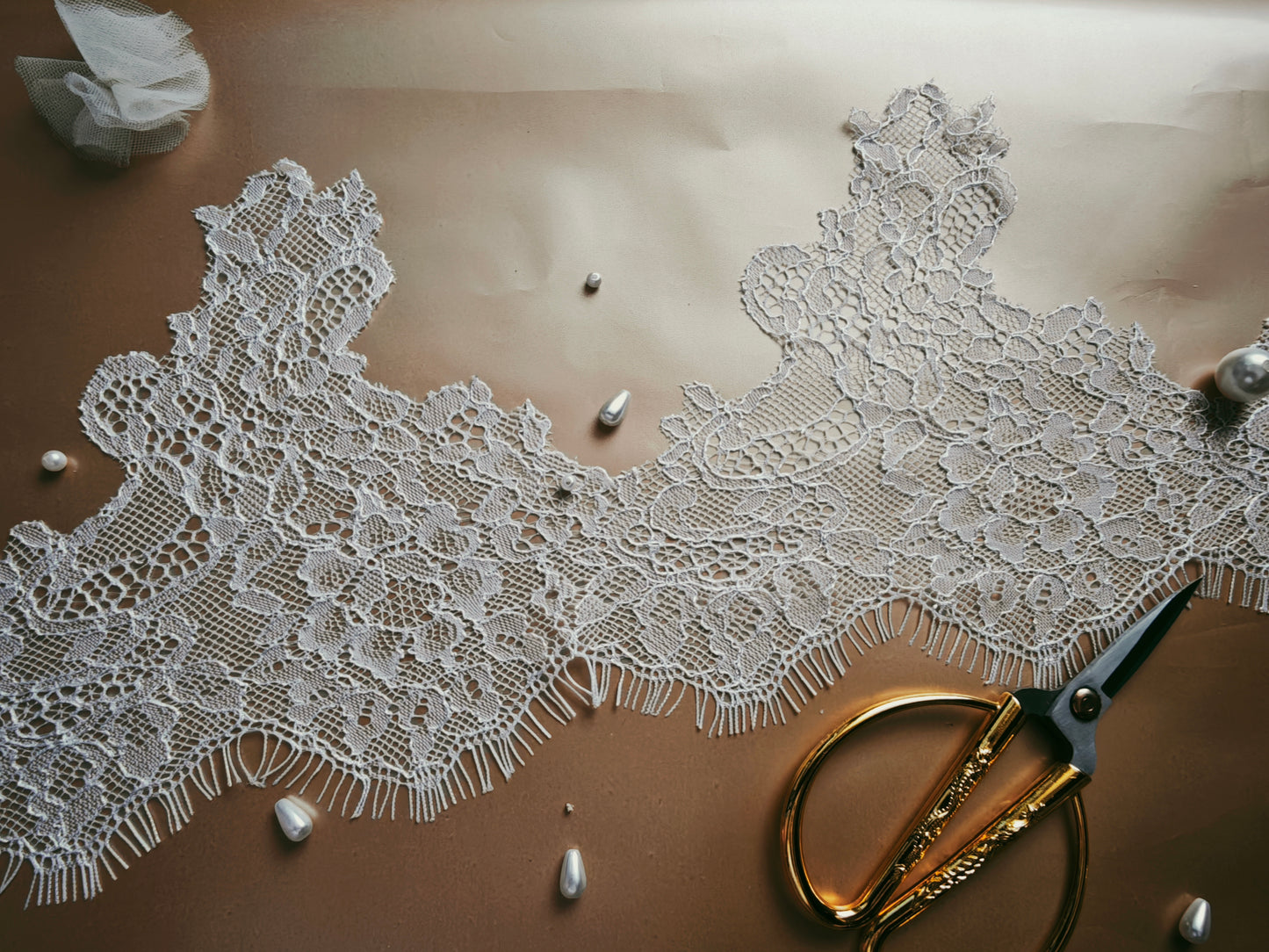 Bridal Veil Lace & Tulle Sample Kit – Chantilly Lace Wedding Veil Fabric Samples