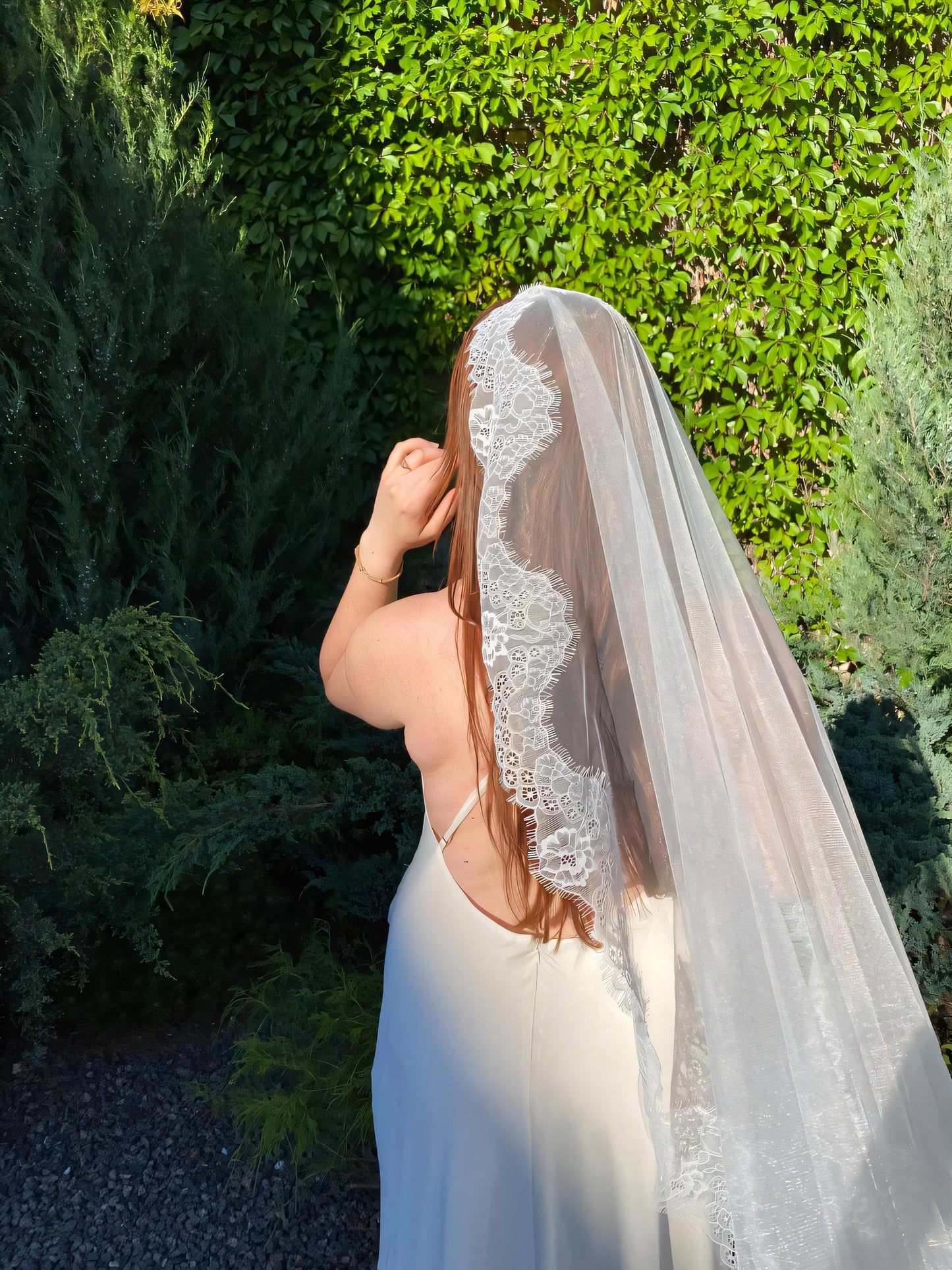 Mantilla Bridal Veil with Chantilly Lace